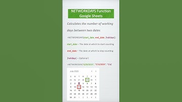Use NETWORKDAYS to Count Workdays Between Two Dates  #googlesheets