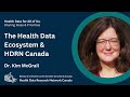 The health data ecosystem rn canada  dr kimberlyn mcgrail  health data for all