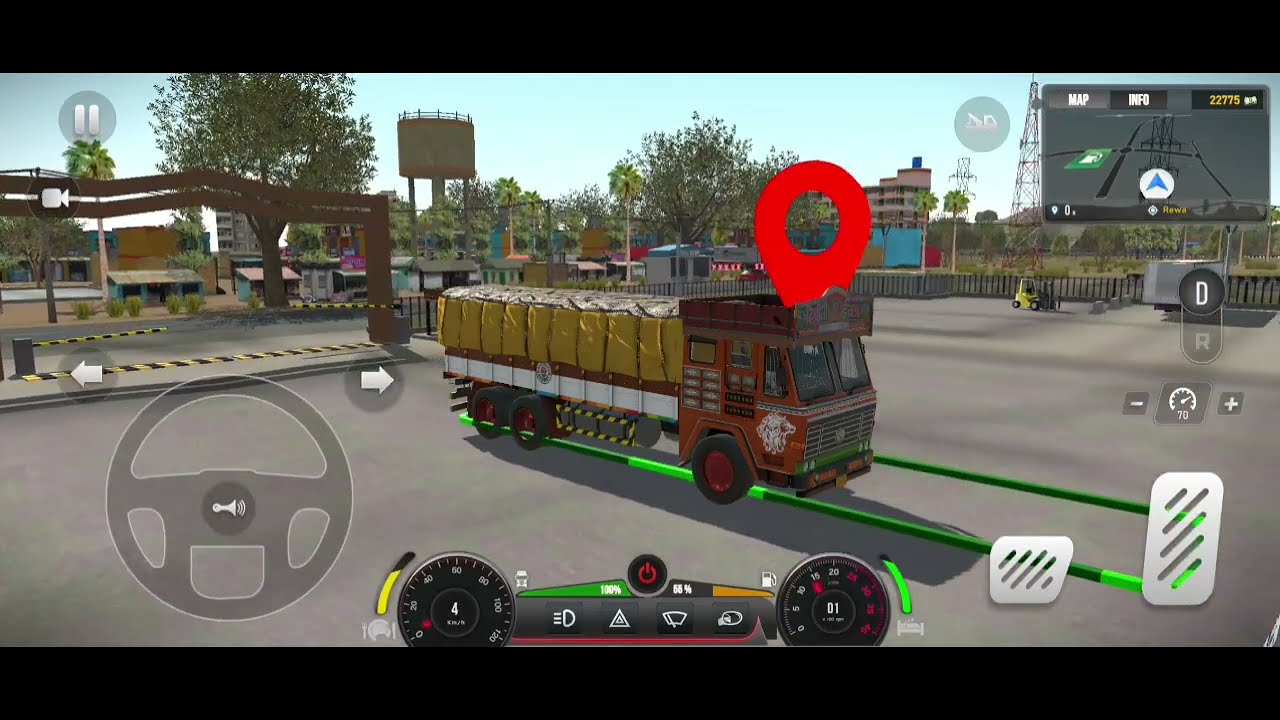 Bikaner-Rewa cement transport by indian truk simulator mobile game 