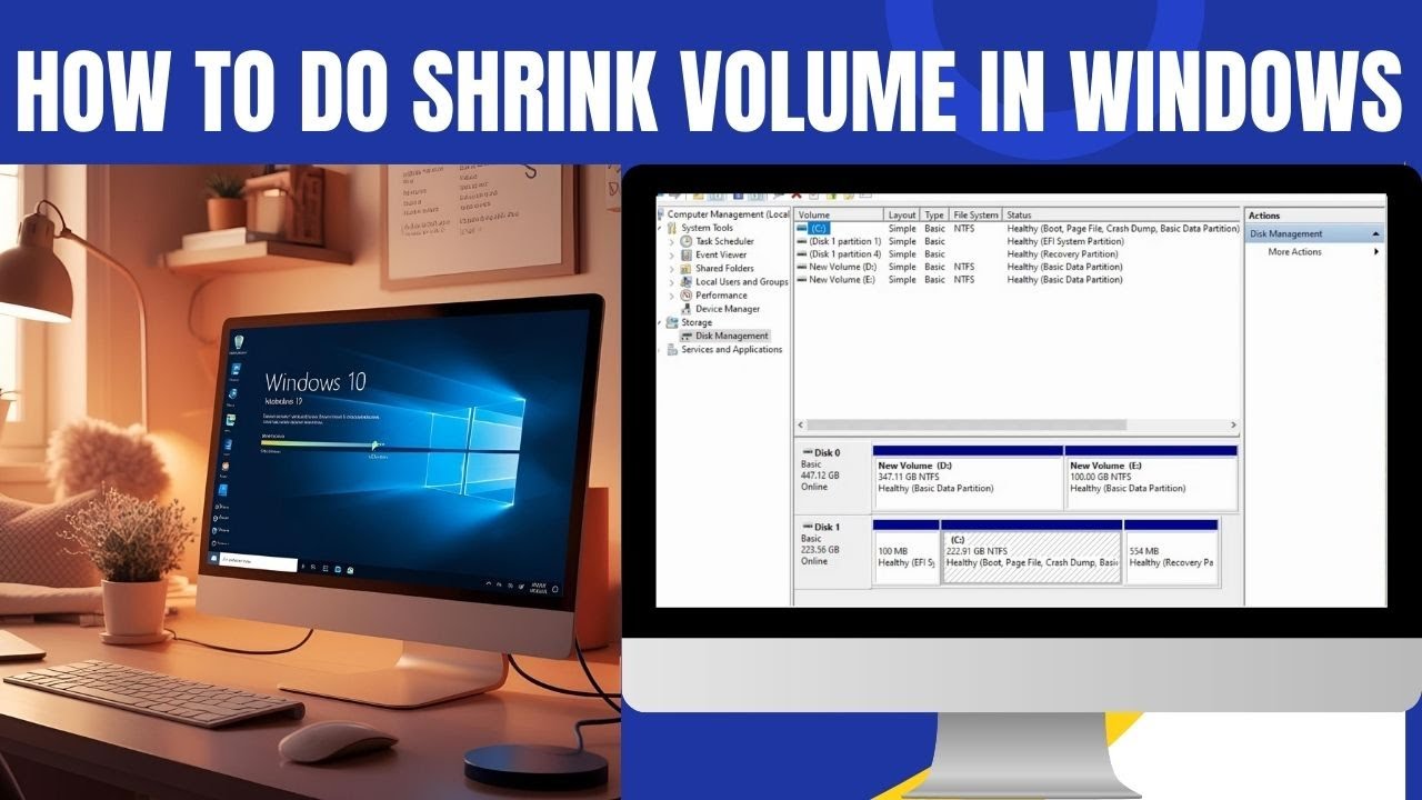 How to Shrink Volume in Laptop or Desktop / Create New Partition in ...