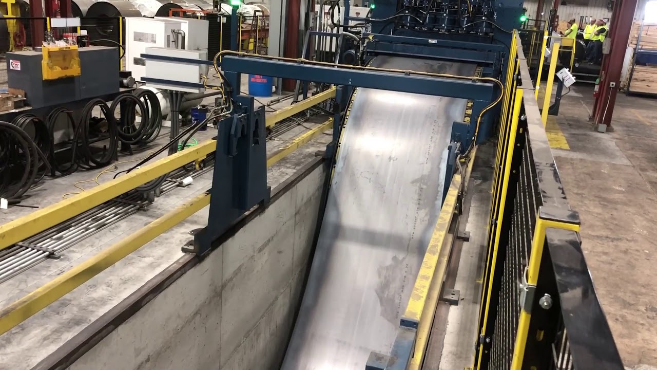 Cut-To-Length Line Running 0.375” (9.5 mm) Material in a Loop Built by Red Bud Industries