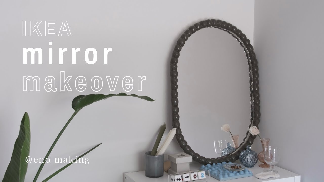diy | Remake an IKEA mirror with granite clay | ikea hack - YouTube