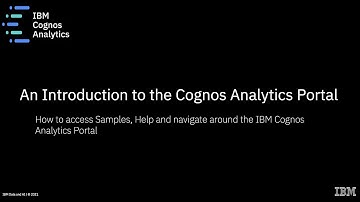 IBM Cognos Analytics Coffee Shop Demo Introduction to the Portal