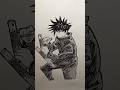 Speed drawing StickMan Megumi #shorts #anime #drawing #megumi #fyp