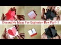 Decorative Ideas for Explosion Box Part-1 | 6 card ideas for Explosion Box | DIY Explosion Box ideas