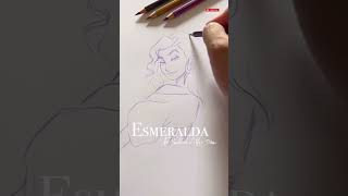 Esmeralda #andriannsart#art#artist#tutorial#drawing#shorts#sketch#disney#esmeralda#notredame#video Resimi