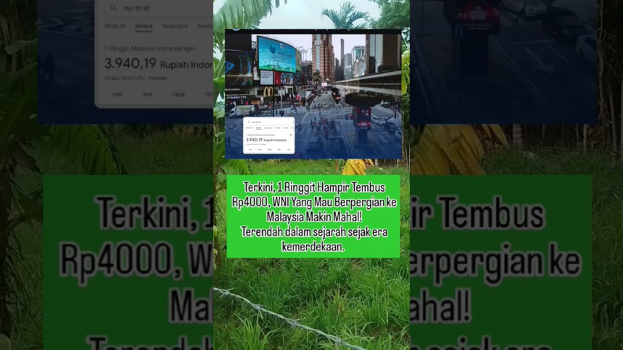 Rupiah catat rekor terendah dalam sejarah terhadap nilai tukar Ringgit.
