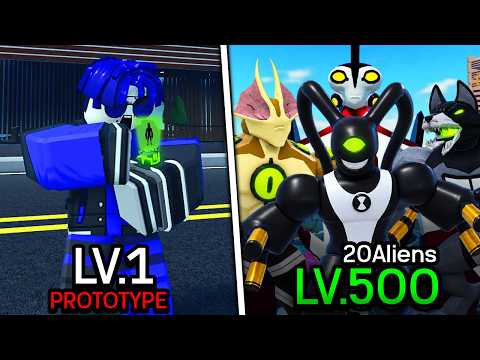 LV.1 - LV.500 with Prototype Omnitrix, 20 Alien Powers!! OminiX