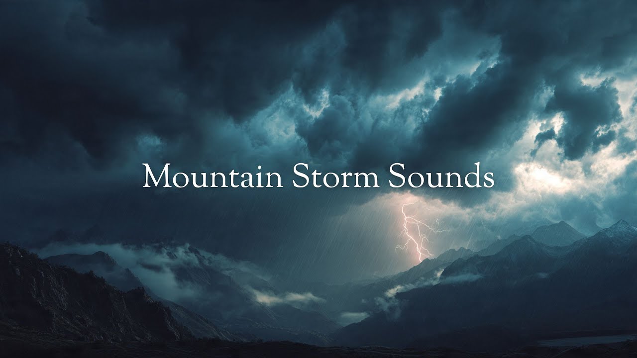 Summer Mountain Storm | Mountain Rain & Thunder Sounds for Sleep and Relaxation