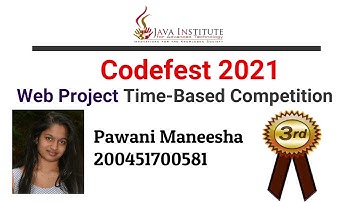 One Hour Timing Competition | Pawani Maneesha | WEB Mobile Project| 3rd Semester