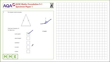 GCSE Maths AQA Foundation Specimen Paper 1 - Q7 Names of 2D shapes