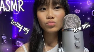Trying ASMR with my new blue yeti mic♡