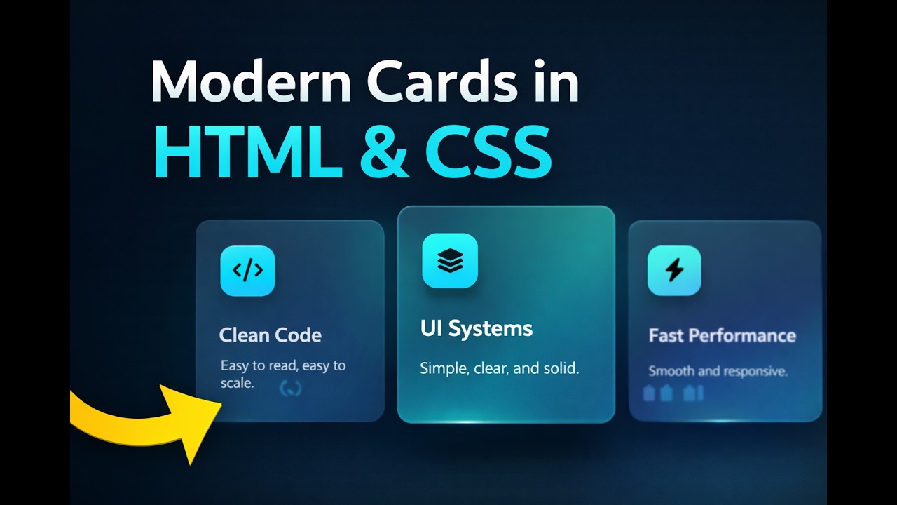 Professional Card UI Design Using HTML & CSS - YouTube