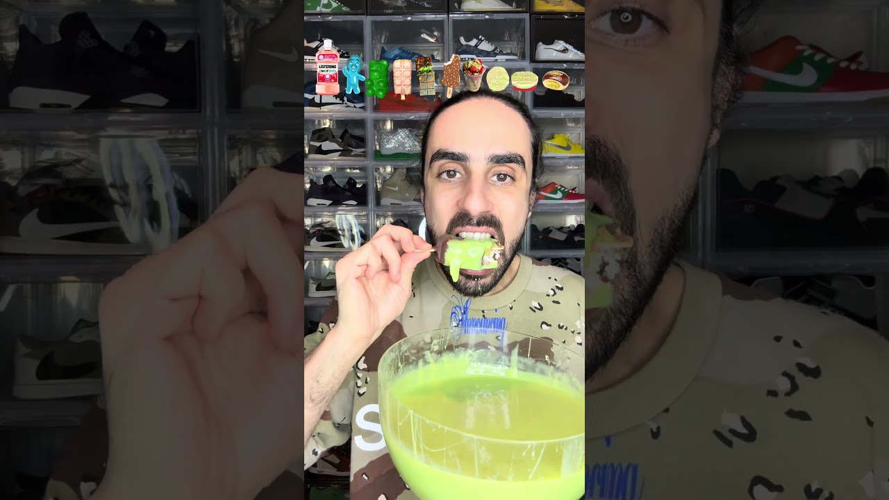 Food ASMR Eating a Listerine Jello bottle #mukbang #food #asmr