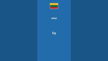 Basic Lithuanian Question Words