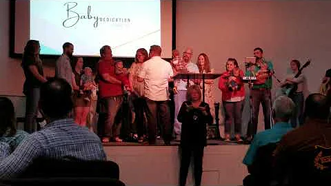 Baby dedication of CJ and Josie Stephens