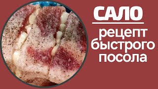 Сало рецепт БЫСТРОГО посола