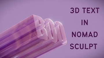 CREATE 3D TEXT IN NOMAD SCULPT (beginner - friendly)