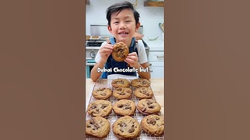 Dash makes Dubai Chocolate Chip Cookies!!🍪 so good! 😋 #kidchef #kidbaker #dubaichocolate