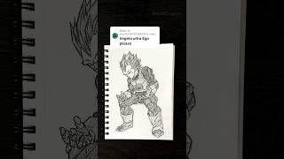 Drawing Vegeta Ultra Ego - Dragon Ball Super #drawing #satisfying #shorts