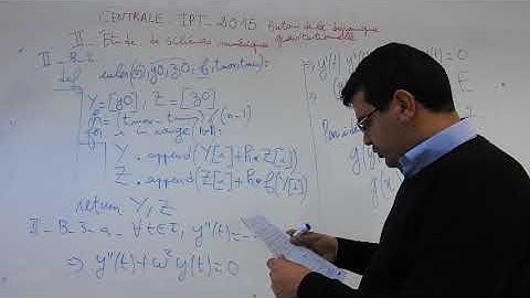 Correction Epreuve Centrale Informatique IPT 2015: Euler explicite en python II.B.2.3 (a et b)