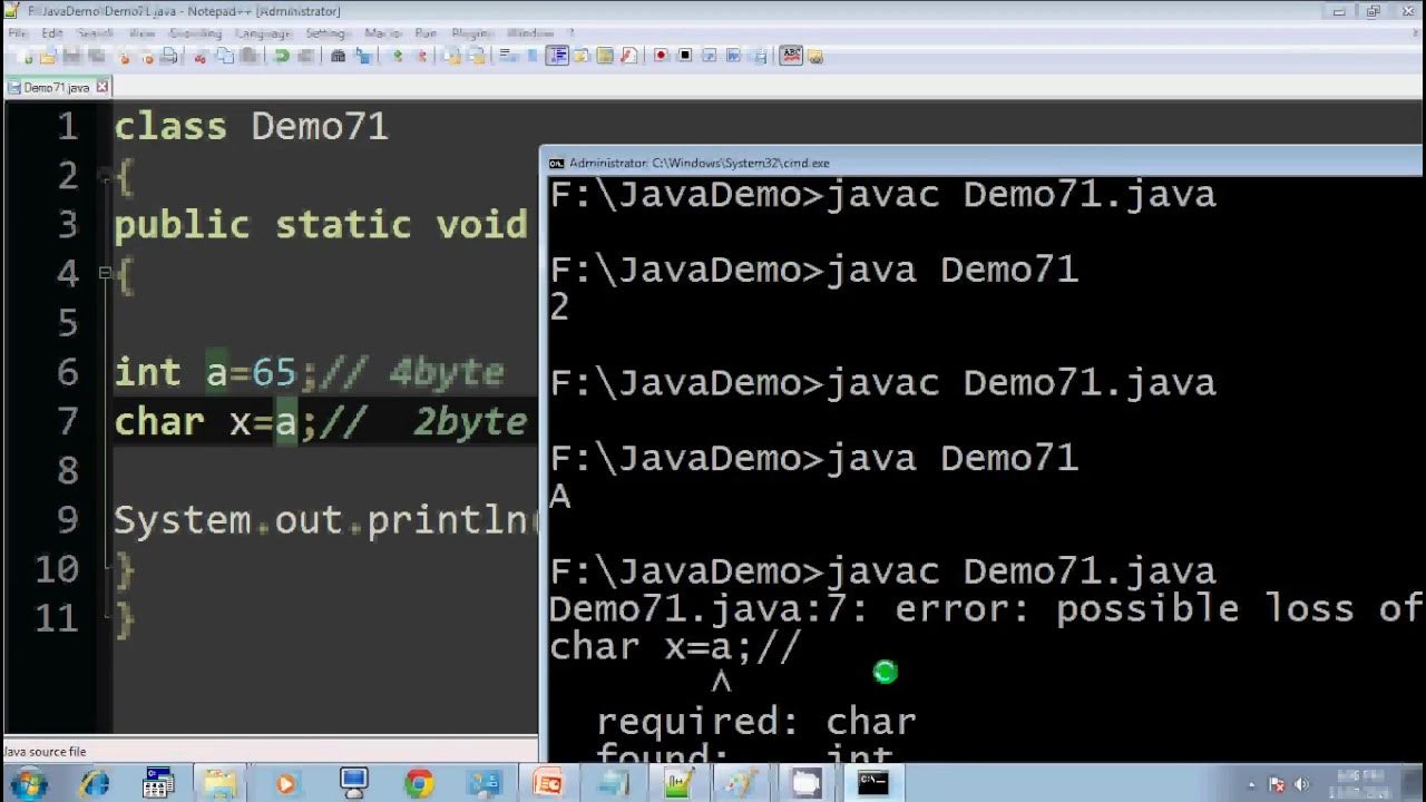 Lecture 34 Character data type in java in hindi part 4 - YouTube