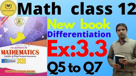 "Class 12 Mathematics Sindh Textbook | Exercise 3.3 - Product and Quotient Rule for Derivatives"