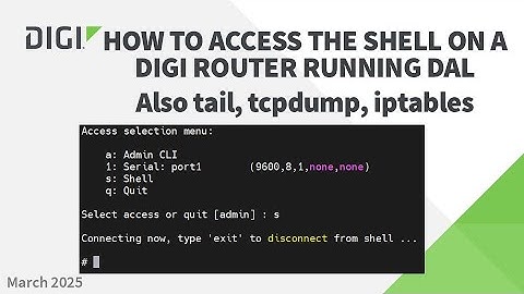 How to access the Linux Shell on a Digi router running Digi Accelerated Linux