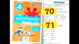 Mes apprentissages en français 4 page 70 et 71