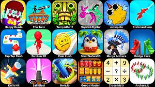 Happy Deads,The Tank,Temple Run 2,Slapstick Fighter,Mosquito,Stickman Hook,Tap Tap Dash,Fun Rac 3D screenshot 1