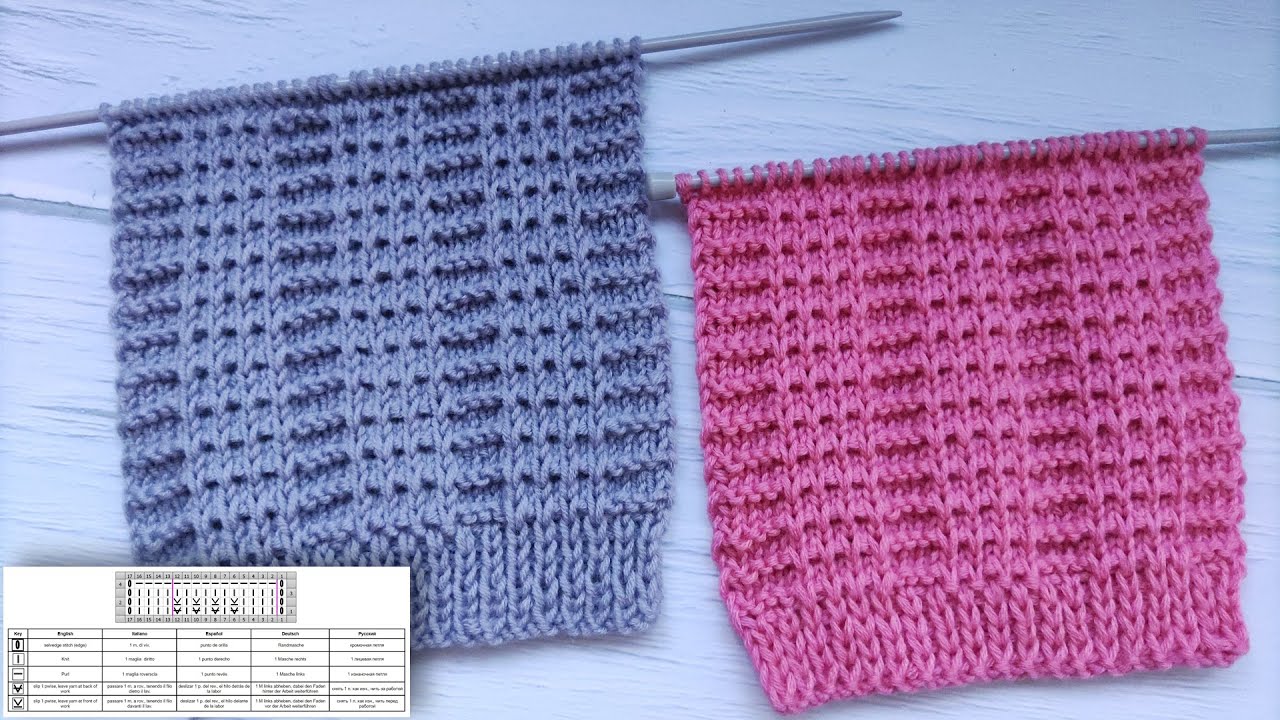 Easy Relief Knit Stitch| Reliefmuster stricken| Punto a rilievo ai ferri| Punto relieve a dos agujas