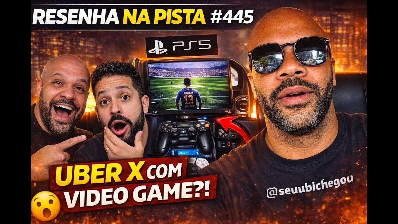 😱 Esse motorista de UBER X instalou um VIDEO GAME no carro!