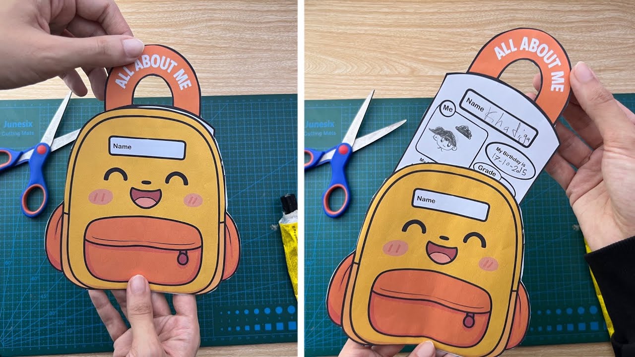 All About Me | Backpack Craft for Kids 🎒 | Back to School Activity ...