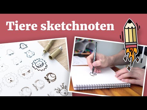 Sketchnotes Tiere entwickeln (inkl. Übungsblatt) | Einfache Grundformen