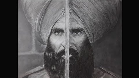 Pencil Drawing of Akshay Kumar As Kesari | Akshay Kumar Realistic Drawing  Sourav Joshi Arts