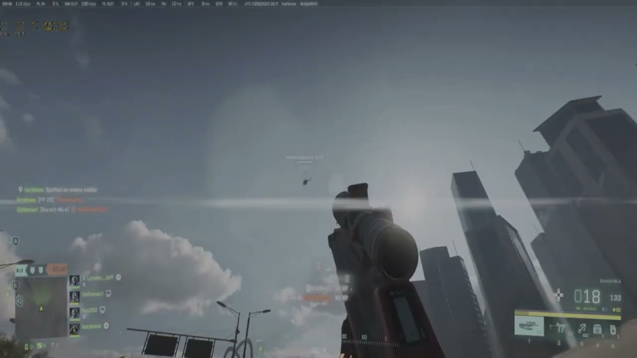 Sniping helicopter pilot one-shot