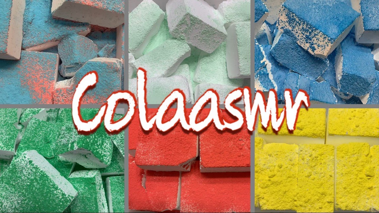Plain Gym Chalk with color powder colaasmr EDITED + FAST SPEED YouTube