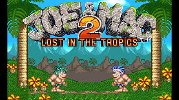 Joe & Mac 2 Lost in the Tropics - Full Playthrough (SNES HD)