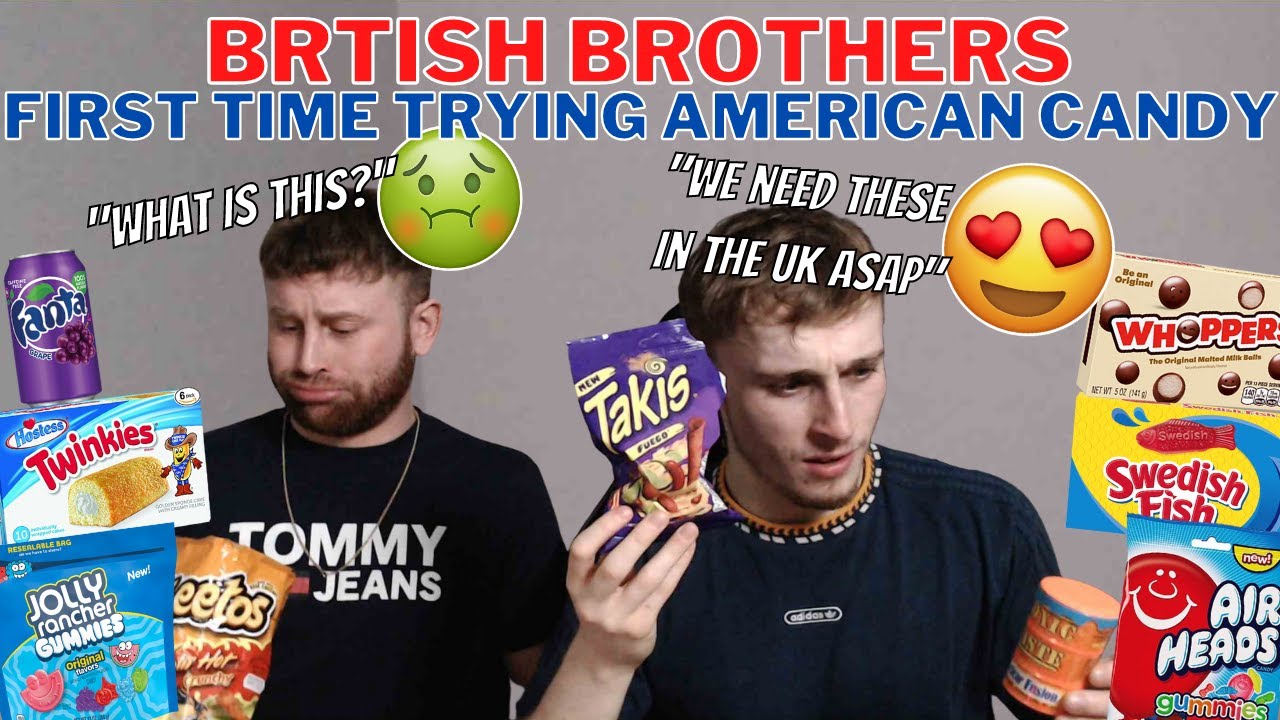 Британские братья впервые пробуют американские сладости