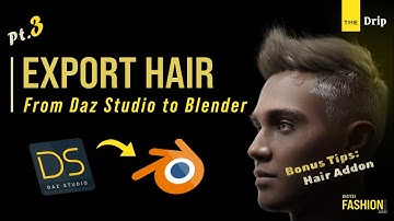 Export Hair from Daz Studio to Blender │ Digital Fashion Design │ Pt.3