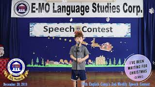 SPEECH CONTEST | DENNIS | GENERAL ESL | DECEMBER 20, 2019