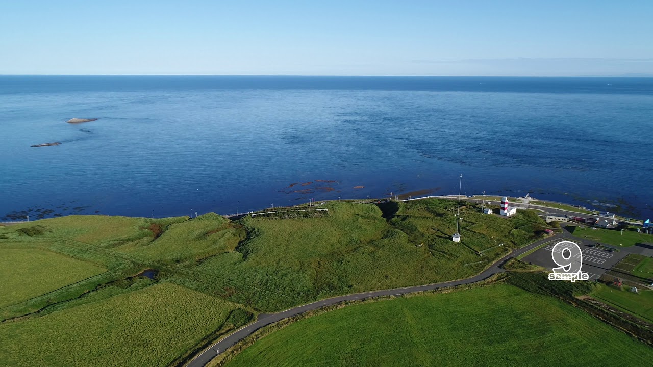 宗谷岬空撮サンプル　ドローン・ストック映像 4K