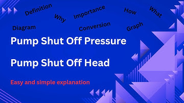 What is shut off pressure of pump | Shut off pressure of pump | Shut off head of pump