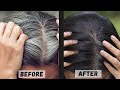 From White Hair To Black Hair Naturally with only 4 ingredients and Permanently and Grow Long Hair