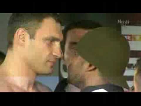 Vitali Klitschko staredown vs Gomez.