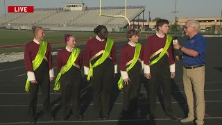 FFP: Ed Wilson with members of the Ankeny marching band