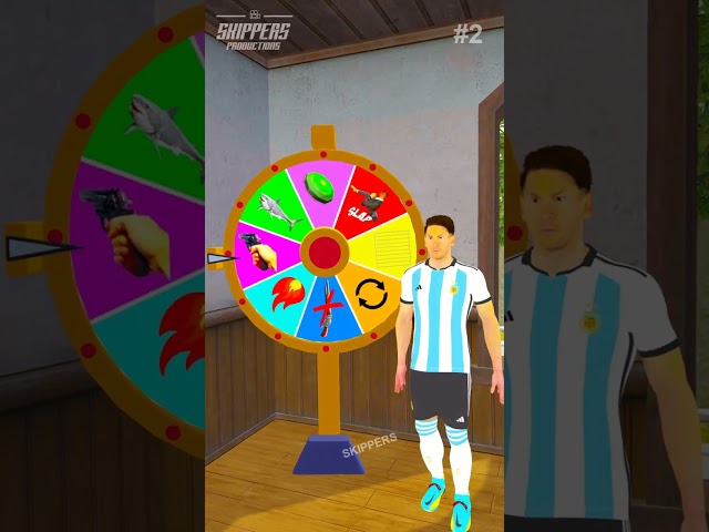 Messi 🤬 try to 🎯 Little KLA 🤕 Ronaldo Help 🤩🎬 Free Fire Animation #shorts class=