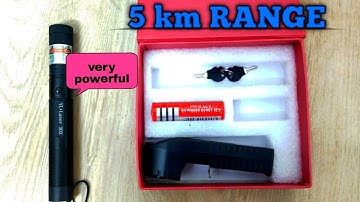 Powerful Miltary Green Laser Pointer With 5km Range unboxing and testing || THE CRAZY UNBOXER