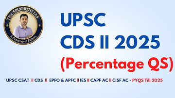 UPSC CDS II 2025 Qs | CSAT 2026 #spoorthysrinivas #upsc #upscprelims #upsccsat #csat2026
