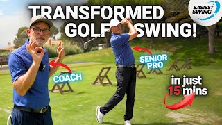 Pro Golfer STUNNED by Easiest Swing Coach (Actual Lesson)